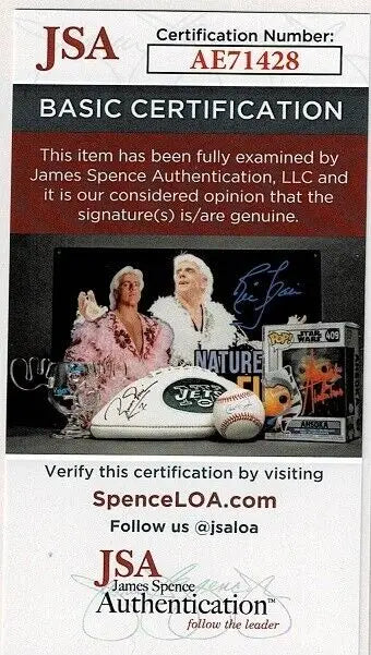 JSA authentication certificate for 1951 Giants Yankees World Series signed memorabilia