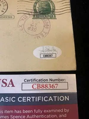 Vintage envelope for 1951 Johnny Pesky Autograph Signed Post Card Dated Postmarked