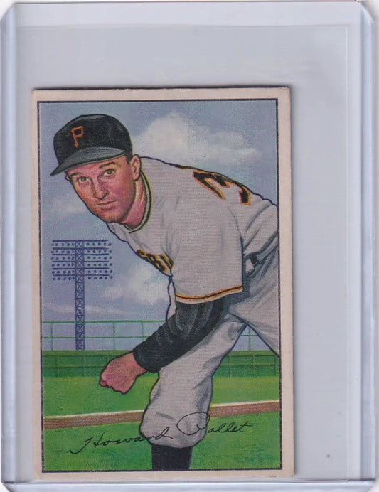 Vintage 1952 Bowman Baseball card featuring Howie Pollet of the Pittsburgh Pirates