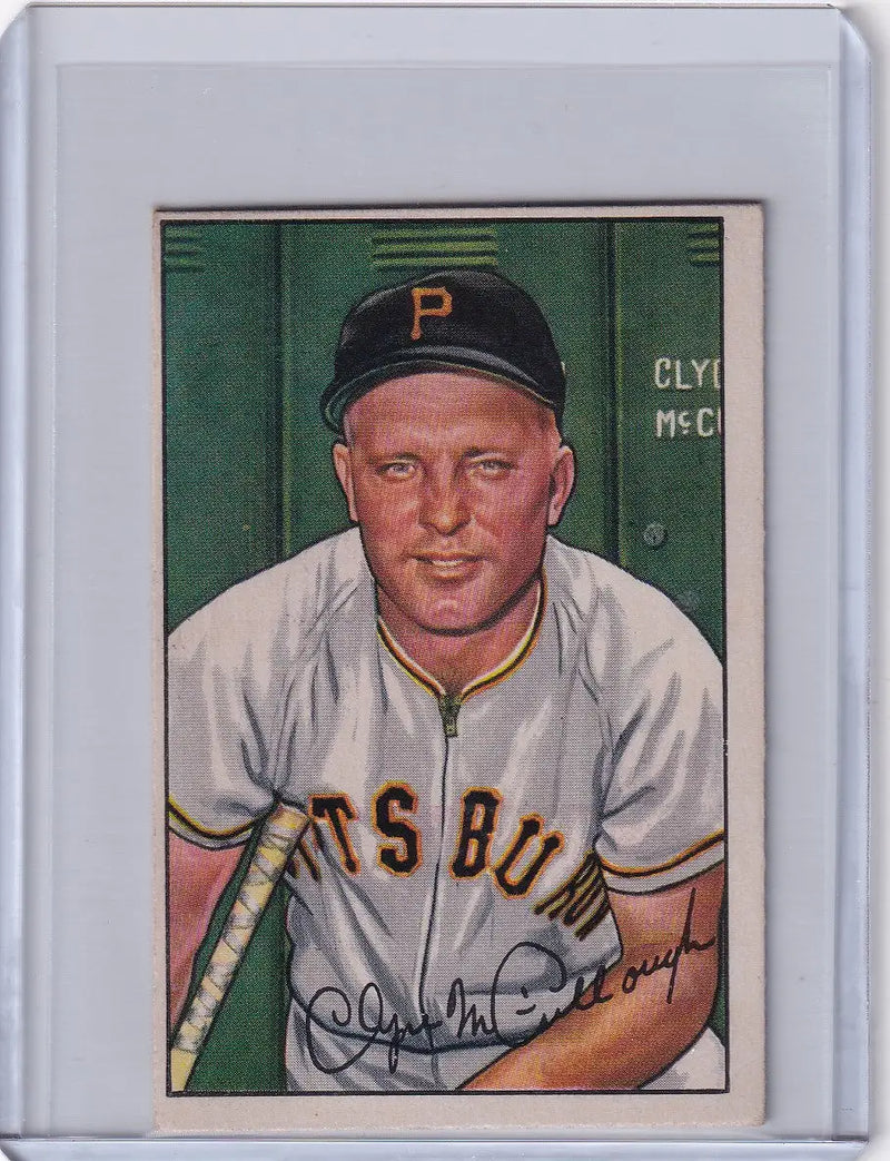 1952 Bowman Baseball card featuring Clyde McCullough of the Pittsburgh Pirates