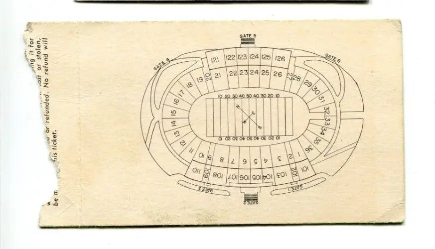 1952 Cotton Bowl Game Ticket Stub Kentucky Wildcats TCU Horned Frogs Bear Bryant - Sports Memorabilia