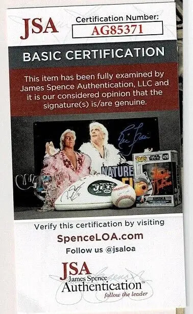 JSA authentication card for 1952 Walt Dropo signed sport magazine page Detroit Tigers Moose