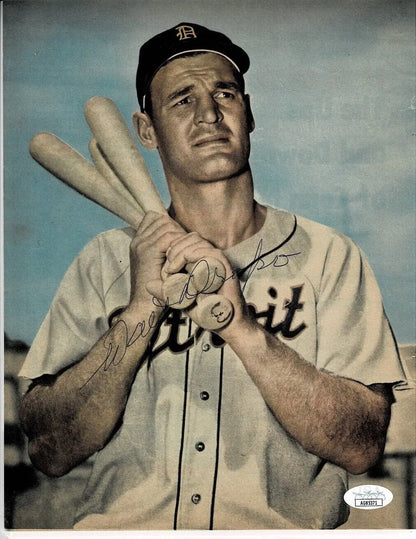 Walt Dropo signed sport magazine page featuring Detroit Tigers autograph memorabilia