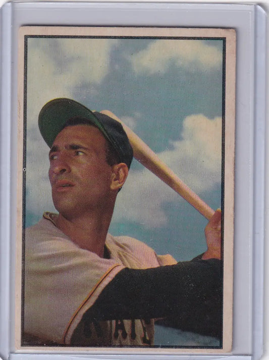 Vintage Bowman Color baseball card of Cal Abrams from the Pittsburgh Pirates