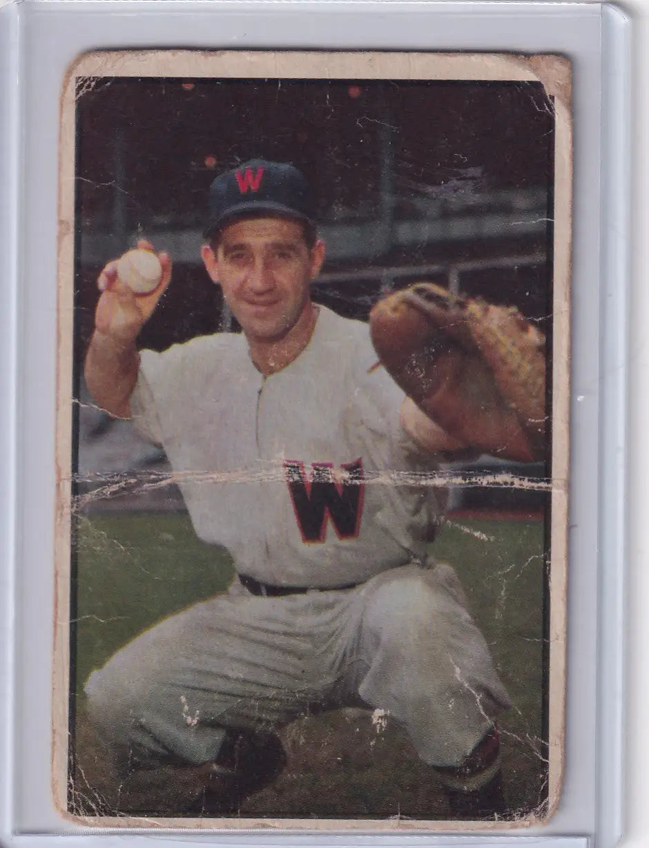 1953 Bowman Color #77 Mickey Grasso - Washington Senators