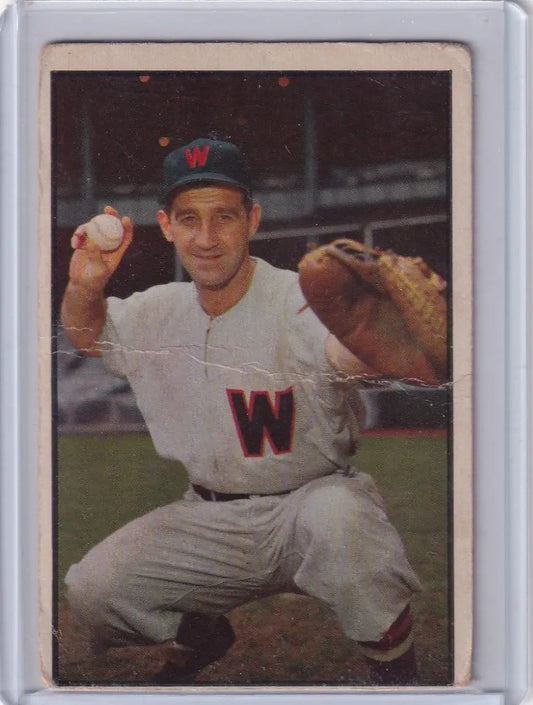 1953 Bowman Color #77 Mickey Grasso - Washington Senators - Baseball Card Single