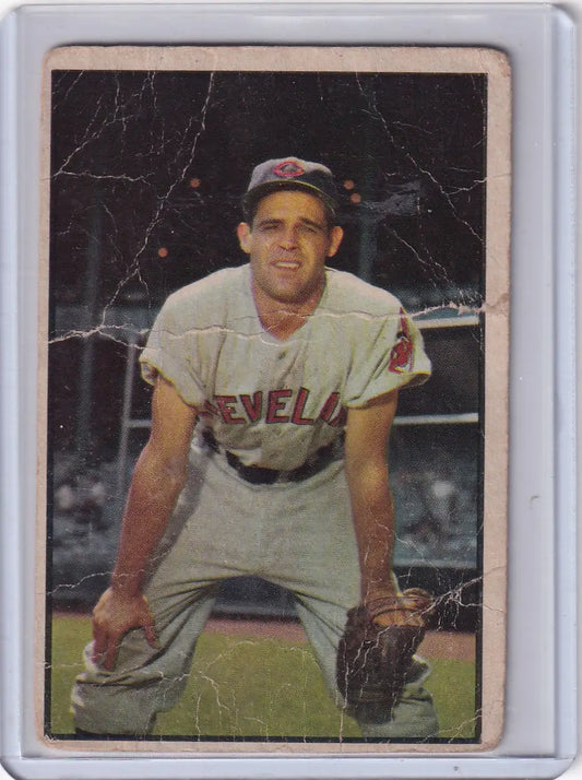 1953 Bowman Color #79 Ray Boone - Cleveland Indians - Baseball Card Single