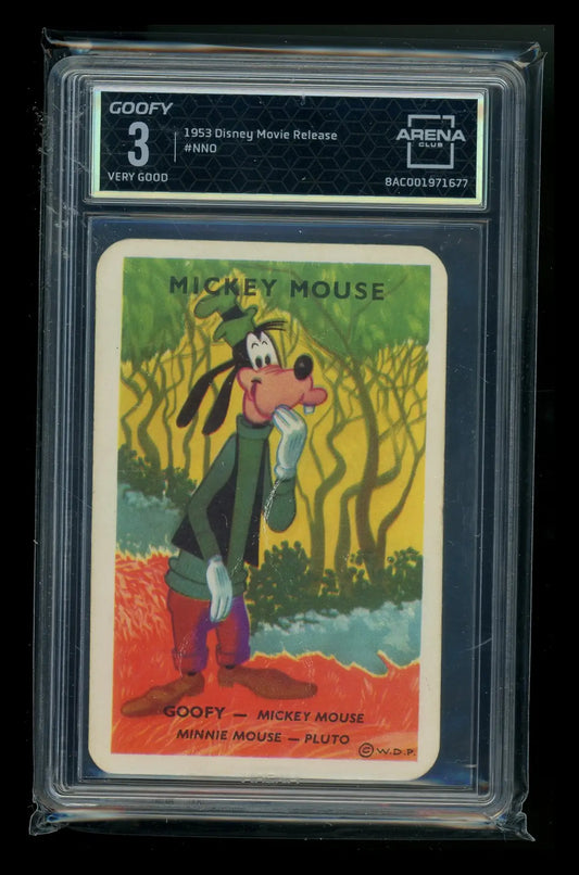 Graded Goofy trading card from 1953 Disney movie release NNO Arena Club
