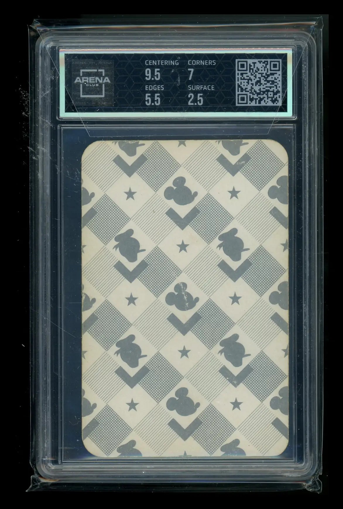 Graded collectible Disney movie release card featuring Mickey Mouse heads and stars for movie release Goofy NNO Arena Club