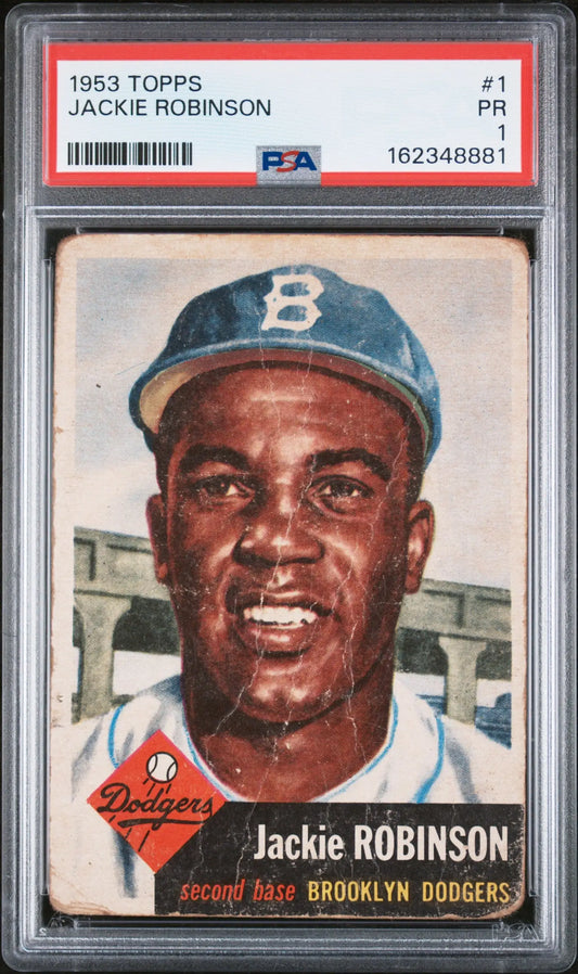 1953 Topps #1 Jackie Robinson PSA 1 ***Beautiful Color*** - Baseball Card Single