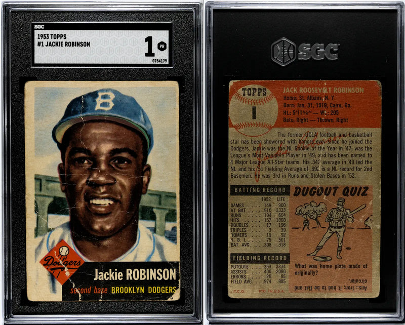 1953 Topps #1 Jackie Robinson - SGC 1 - MLB HOFer Brooklyn Dodgers great/legend! - Baseball Card Single