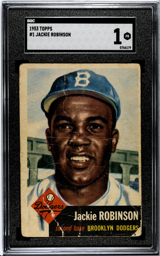 1953 Topps #1 Jackie Robinson - SGC 1 - MLB HOFer Brooklyn Dodgers great/legend! - Baseball Card Single