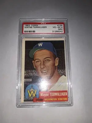 1953 Topps #159 Wayne Terwilliger PSA 4 MK Washington Senators - Baseball Card Single
