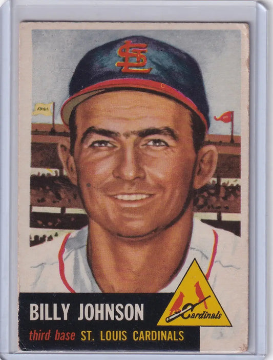 1953 Topps Baseball #21 Billy Johnson - St. Louis Cardinals - Baseball Card Single
