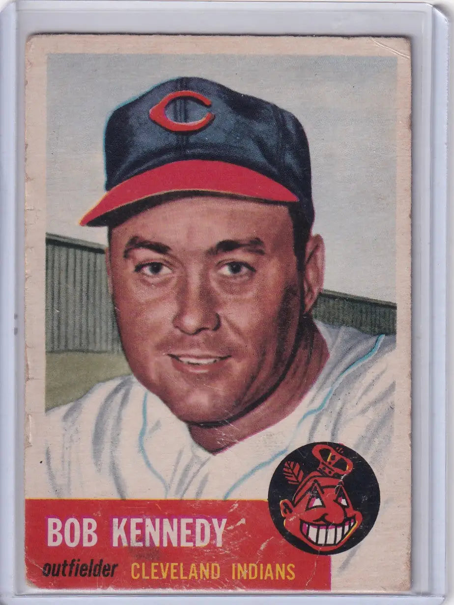 1953 Topps Baseball #33 Bob Kennedy - Cleveland Indians DP