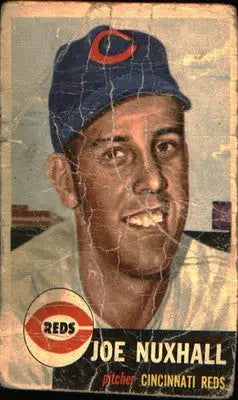 1953 Topps: Bio uses white text #105a Joe Nuxhall - Baseball Card Single