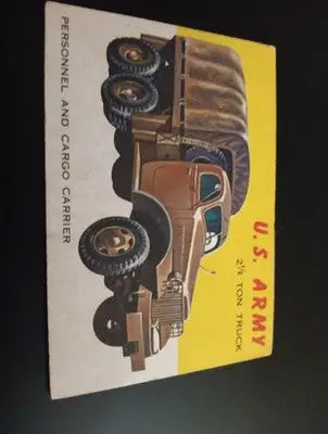 1953 Topps World On Wheels #55. U.S. Army 2 1/2 Ton Truck. VG+ - EX. - Non-Sports Card Single
