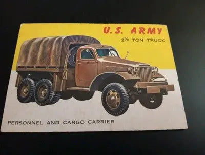 1953 Topps World On Wheels #55. U.S. Army 2 1/2 Ton Truck. VG+ - EX. - Non-Sports Card Single