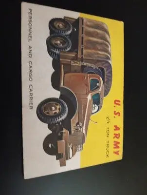 1953 Topps World On Wheels #55. U.S. Army 2 1/2 Ton Truck. VG+ - EX. - Non-Sports Card Single