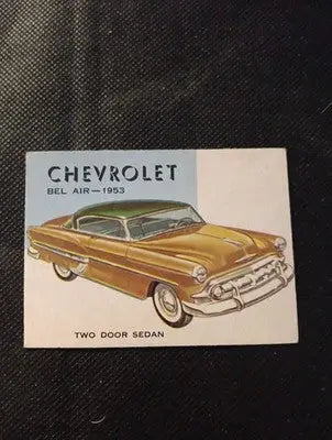 1953 Topps World on Wheels #89. Chevrolet Bel Air. trimmed EX - Other