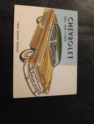 1953 Topps World on Wheels #89. Chevrolet Bel Air. trimmed EX - Other