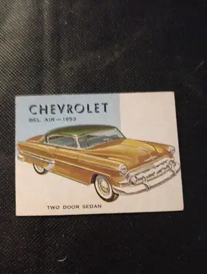 1953 Topps World on Wheels #89. Chevrolet Bel Air. trimmed EX - Other