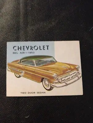 1953 Topps World on Wheels #89. Chevrolet Bel Air. trimmed EX - Other