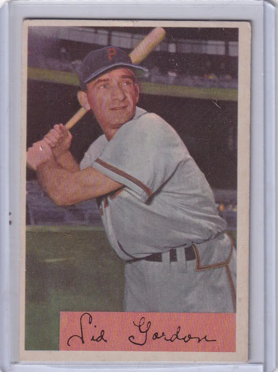 Sid Gordon baseball card from 1954 Bowman featuring Pittsburgh Pirates player