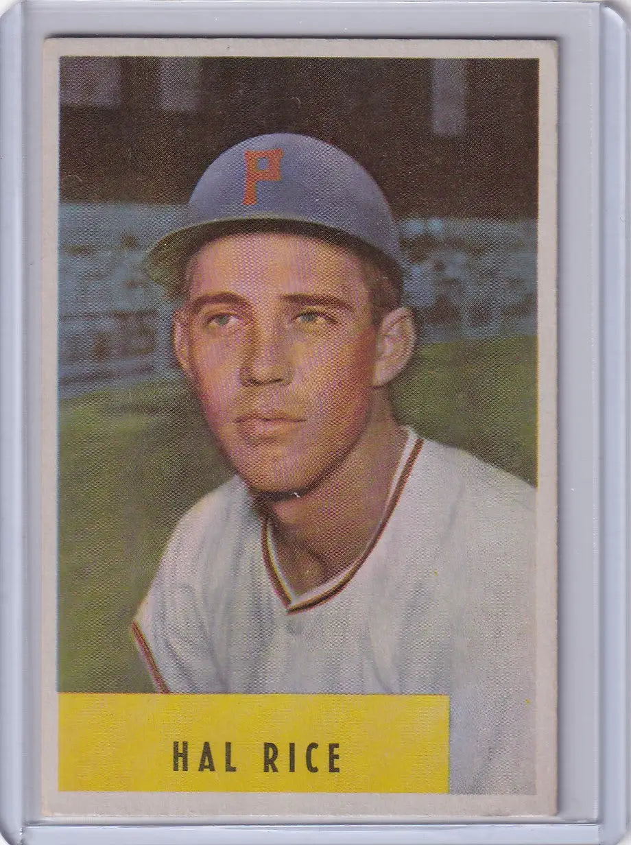 Hal Rice baseball card from 1954 Bowman Pittsburgh Pirates series