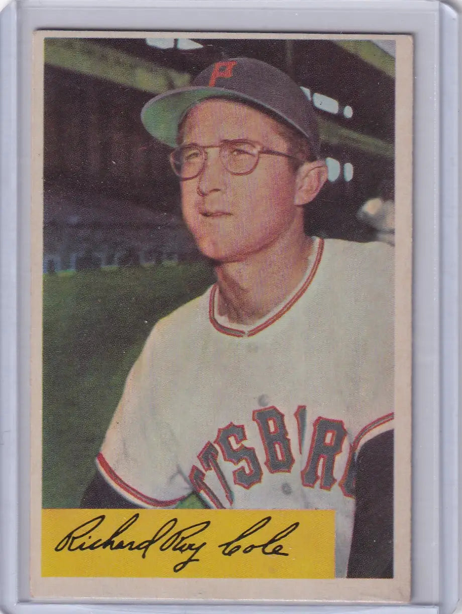 Vintage baseball card of Dick Cole from the Pittsburgh Pirates 1954 Bowman #27