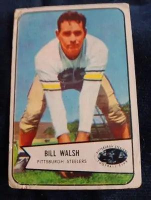 1954 Bowman - Bill Walsh #96. Pittsburgh Steelers. Overall wear. VG - Football Card Single