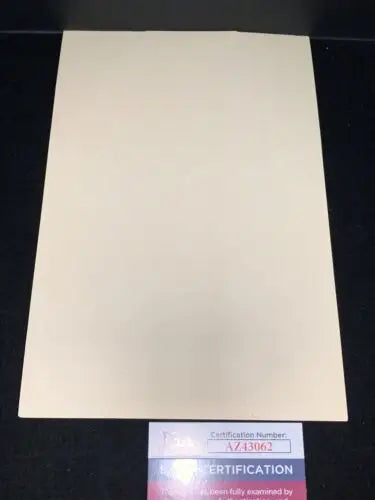 Cream-colored rectangular paper from 1954 George Kell Signed Boston Red Sox photo pack