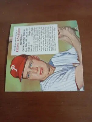 1954 Red Man Tobacco All-Stars - NL Series Richie Ashburn #1. Phila. No tab. EX