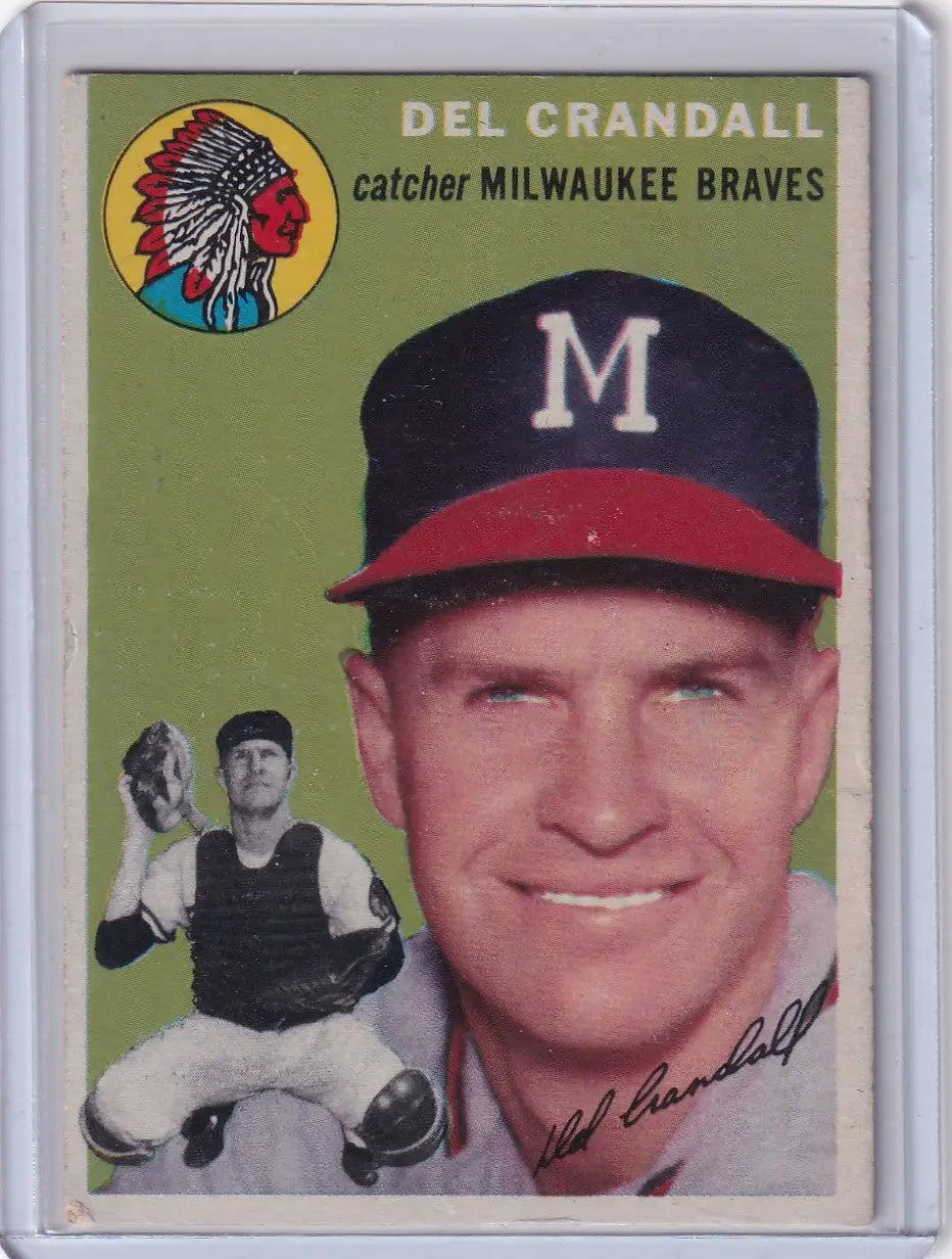 1954 Topps #12 Del Crandall - Milwaukee Braves