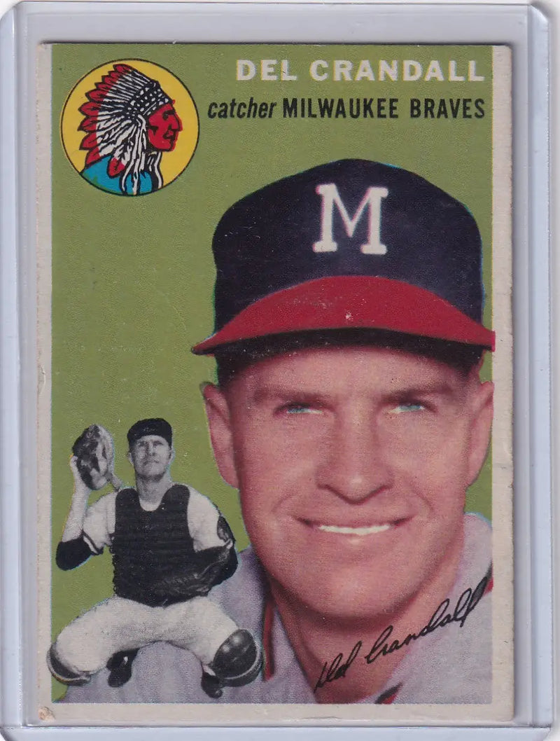 1954 Topps #12 Del Crandall - Milwaukee Braves