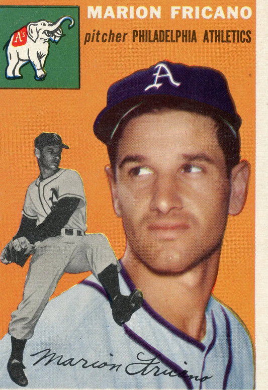 1954 Topps #124 Marion Fricano Philadelphia Athletics - Baseball Card Single