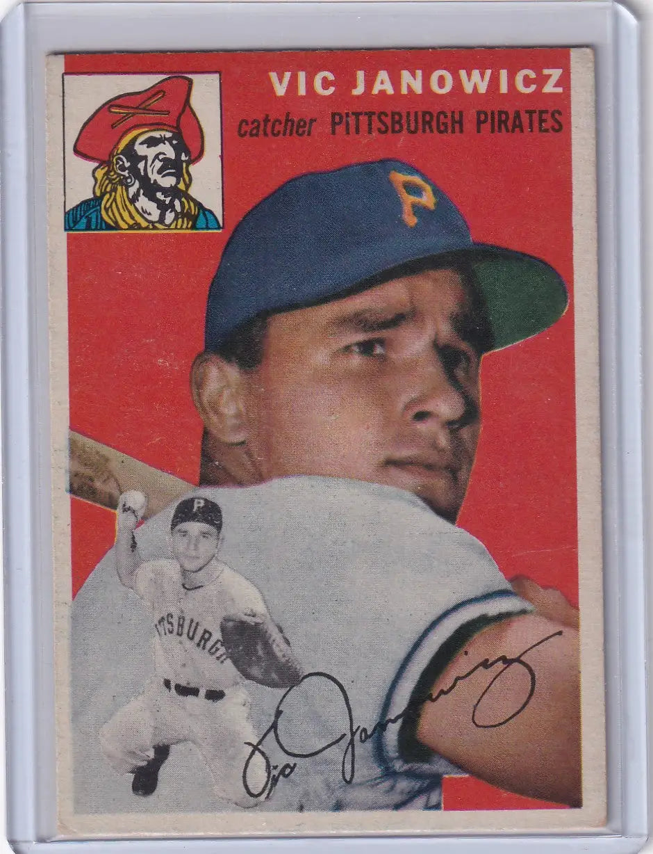 1954 Topps #16 Vic Janowicz - Pittsburgh Pirates