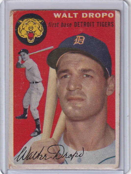 1954 Topps #18 Walt Dropo - Detroit Tigers - Baseball Card Single