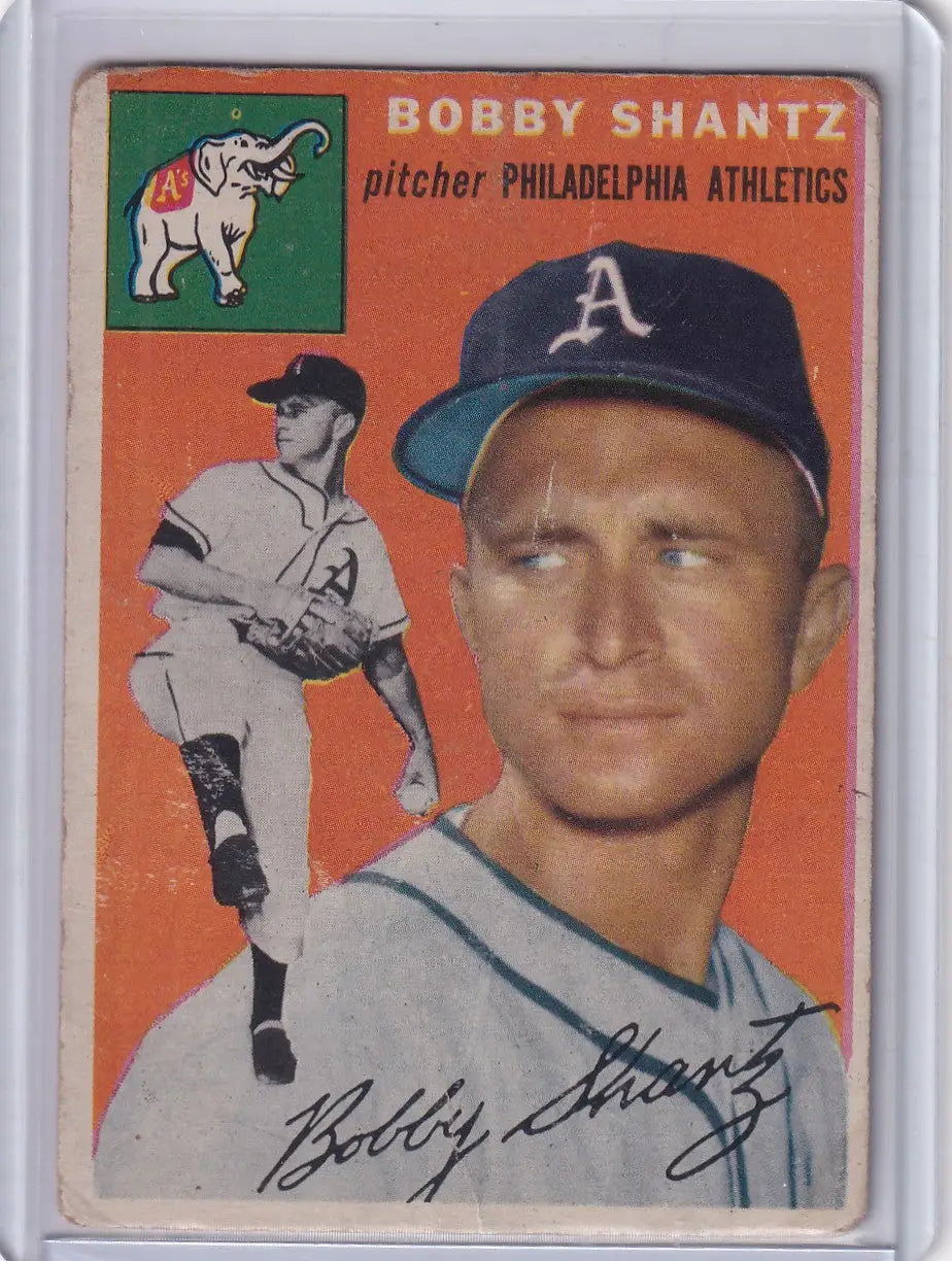 1954 Topps #21 Bobby Shantz - Philadelphia Athletics