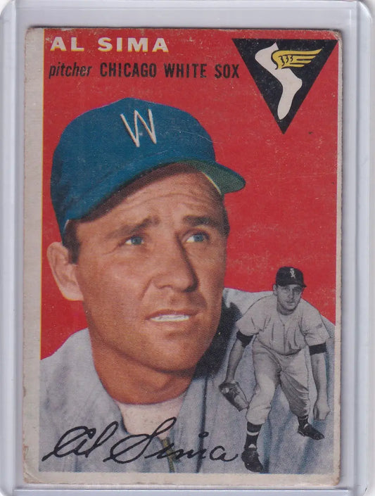 1954 Topps #216 Al Sima - Chicago White Sox - Baseball Card Single