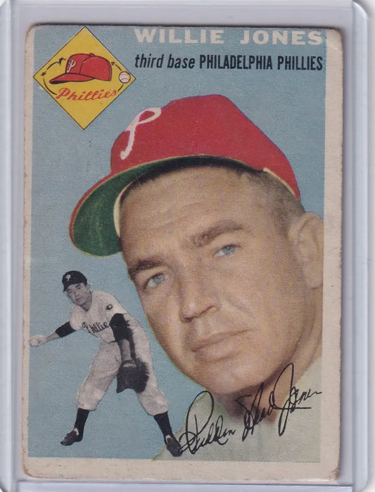 1954 Topps #41 Willie Jones - Philadelphia Phillies - Baseball Card Single