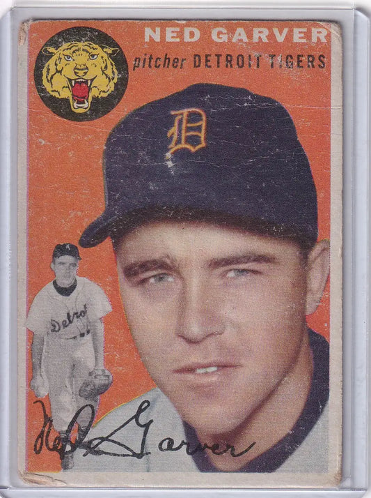 1954 Topps #44 Ned Garver - Detroit Tigers - Baseball Card Single
