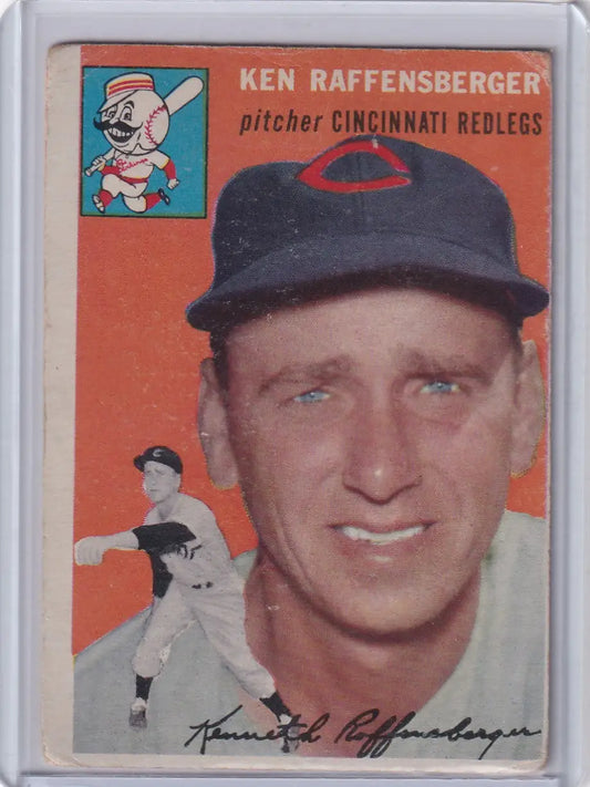 1954 Topps #46 Ken Raffensberger - Cincinnati Redlegs - Baseball Card Single