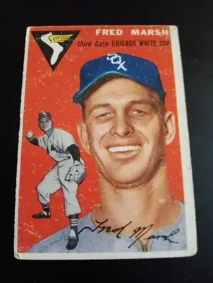 1954 Topps - Fred Marsh #218. Chicago White Sox. VG - VG+ - Baseball Card Single