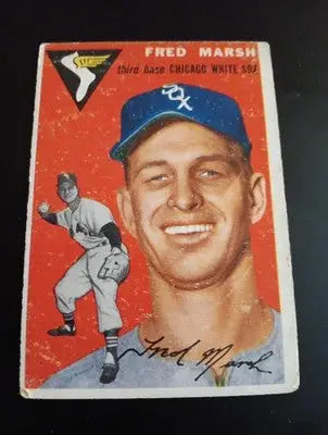 1954 Topps - Fred Marsh #218. Chicago White Sox. VG - VG+ - Baseball Card Single