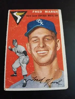 1954 Topps - Fred Marsh #218. Chicago White Sox. VG - VG+ - Baseball Card Single