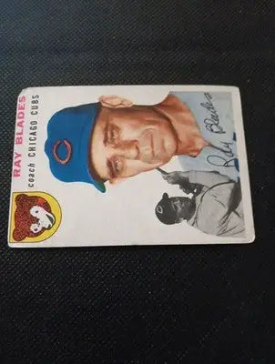 1954 Topps - Ray Blades #243. Chicago Cubs. Coach. VG - VG+ - Baseball Card Single
