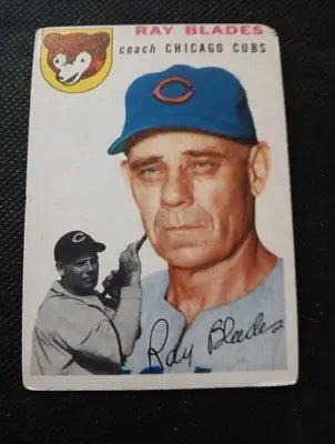 1954 Topps - Ray Blades #243. Chicago Cubs. Coach. VG - VG+ - Baseball Card Single