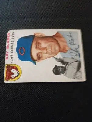 1954 Topps - Ray Blades #243. Chicago Cubs. Coach. VG - VG+ - Baseball Card Single