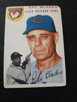 1954 Topps - Ray Blades #243. Chicago Cubs. Coach. VG - VG+ - Baseball Card Single